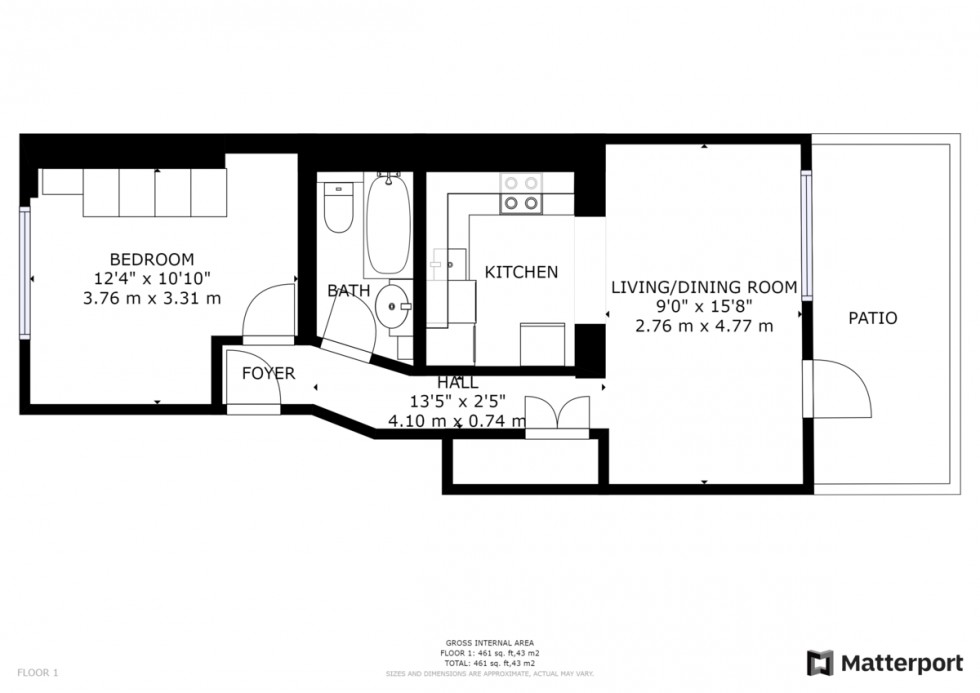 Floorplan for Cornwallis Road, N19 4LP