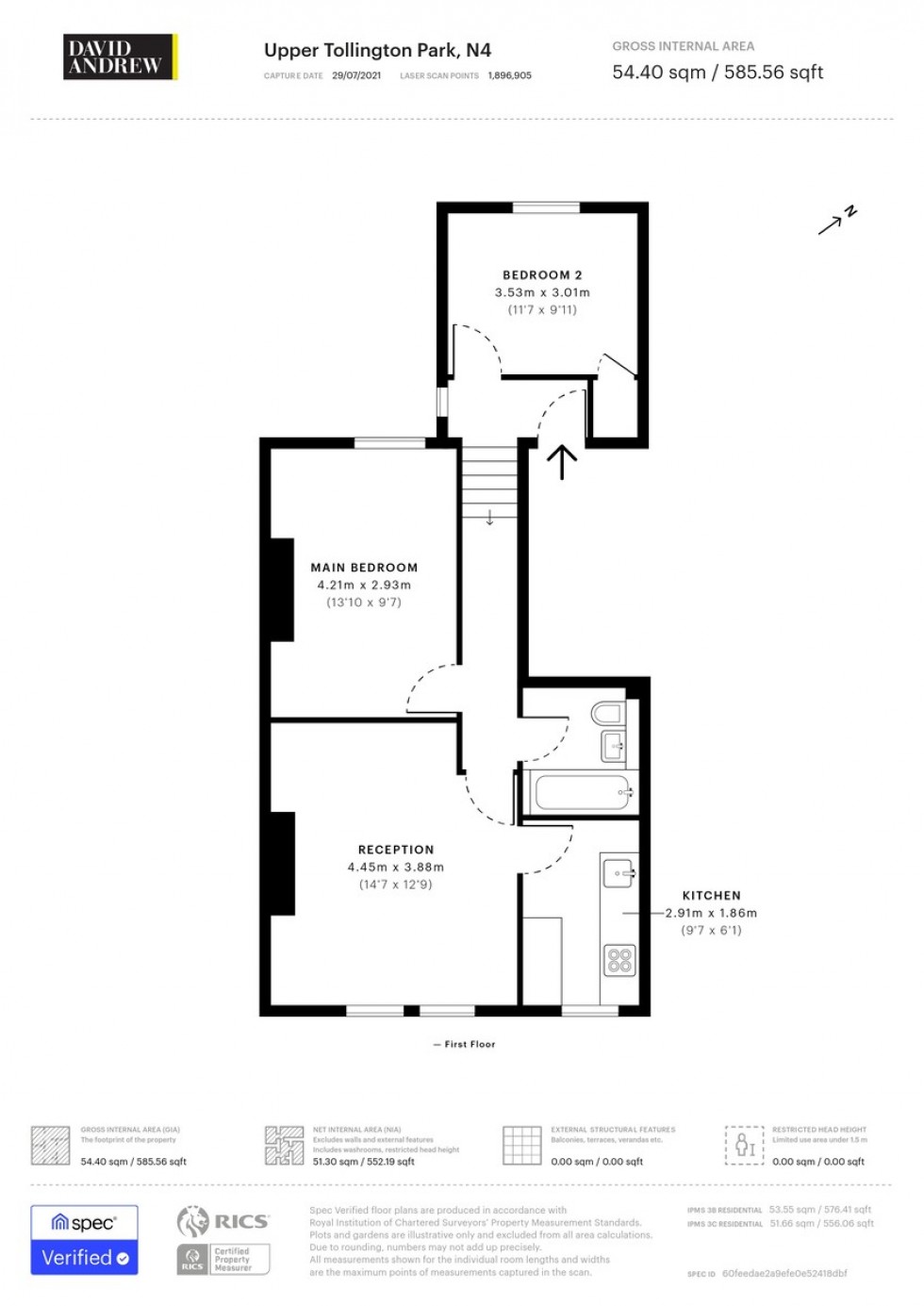 Floorplan for Upper Tollington Park N4 4DD
