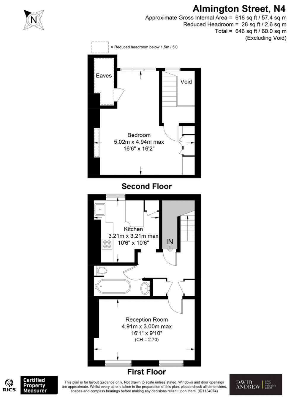 Floorplan for Almington Street N4 3BP