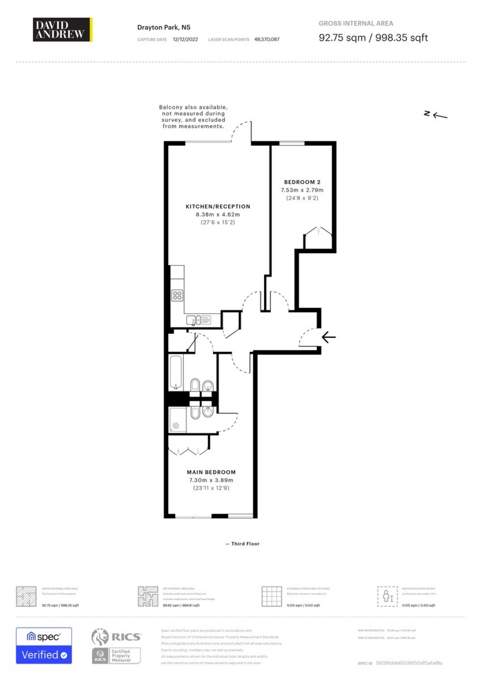 Floorplan for 71 Drayton Park, N5 1BF