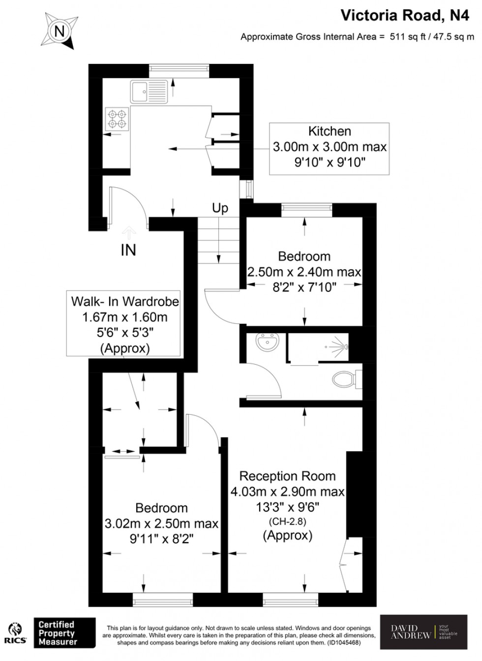 Floorplan for Victoria Road N4 3SQ