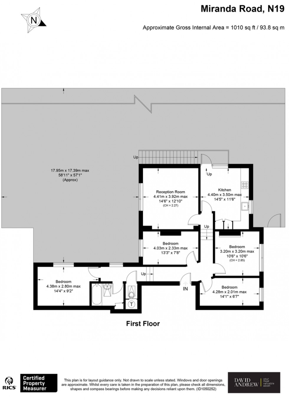 Floorplan for Miranda Road, N19 3RA