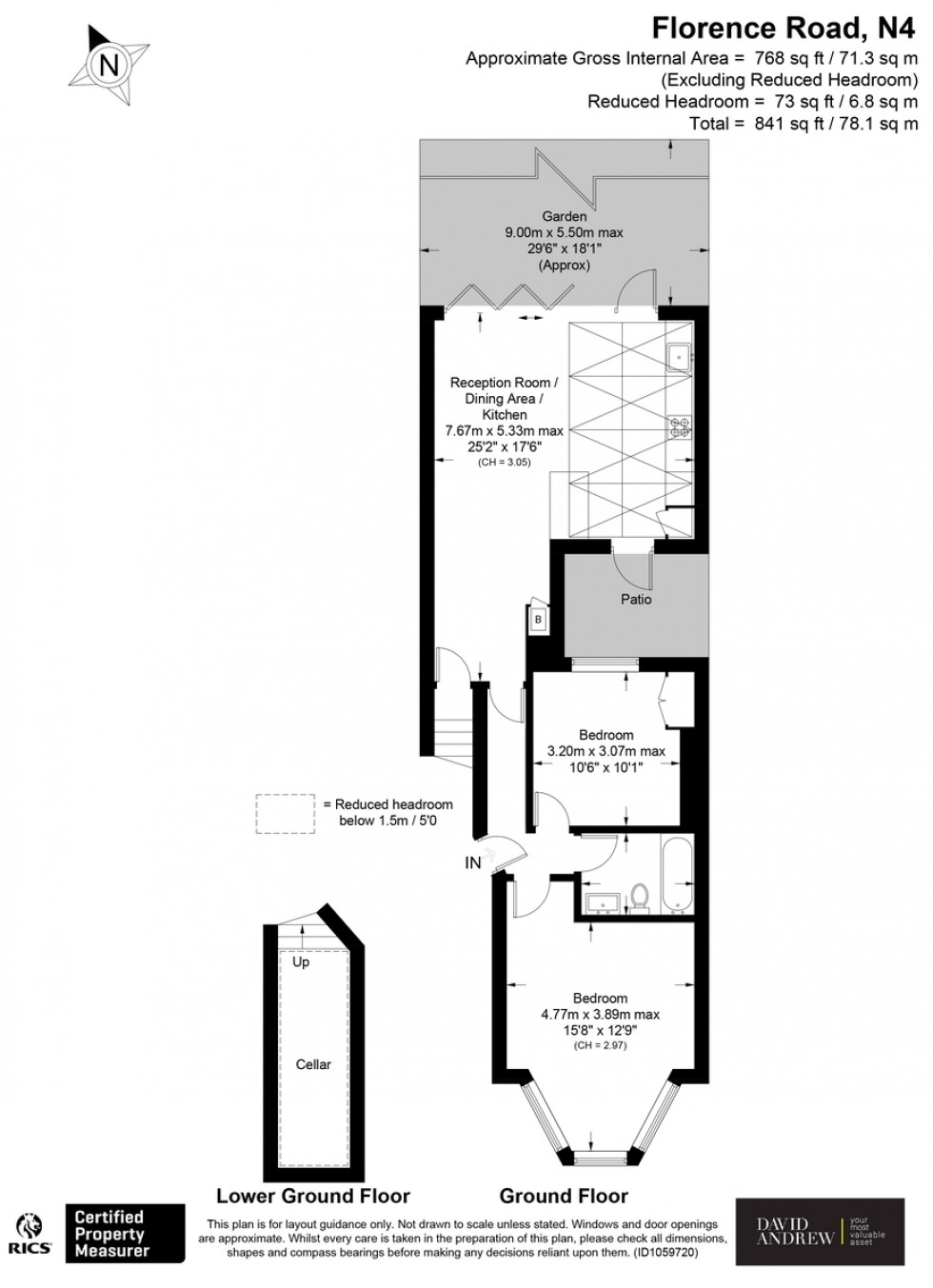 Floorplan for Florence Road, N4 4DL