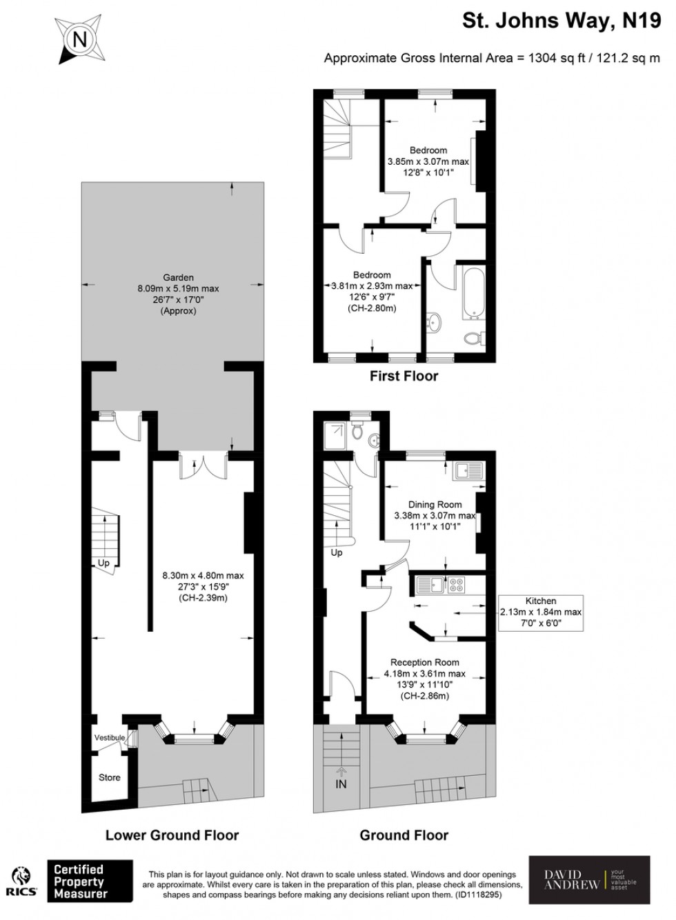 Floorplan for St. John's Way. N19 3RR