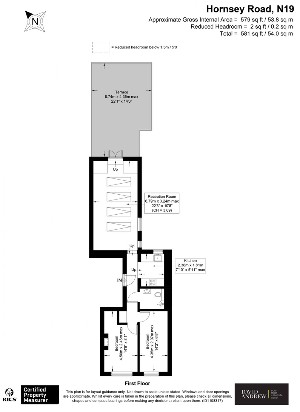 Floorplan for Hornsey Road N19 3QW