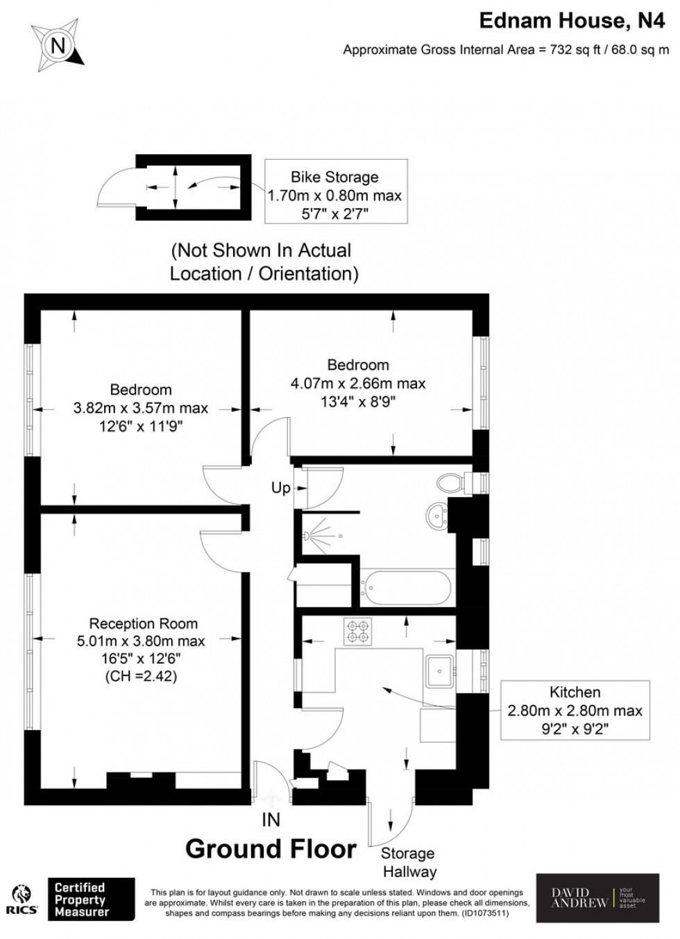 Floorplan for Florence Road N4 4DH