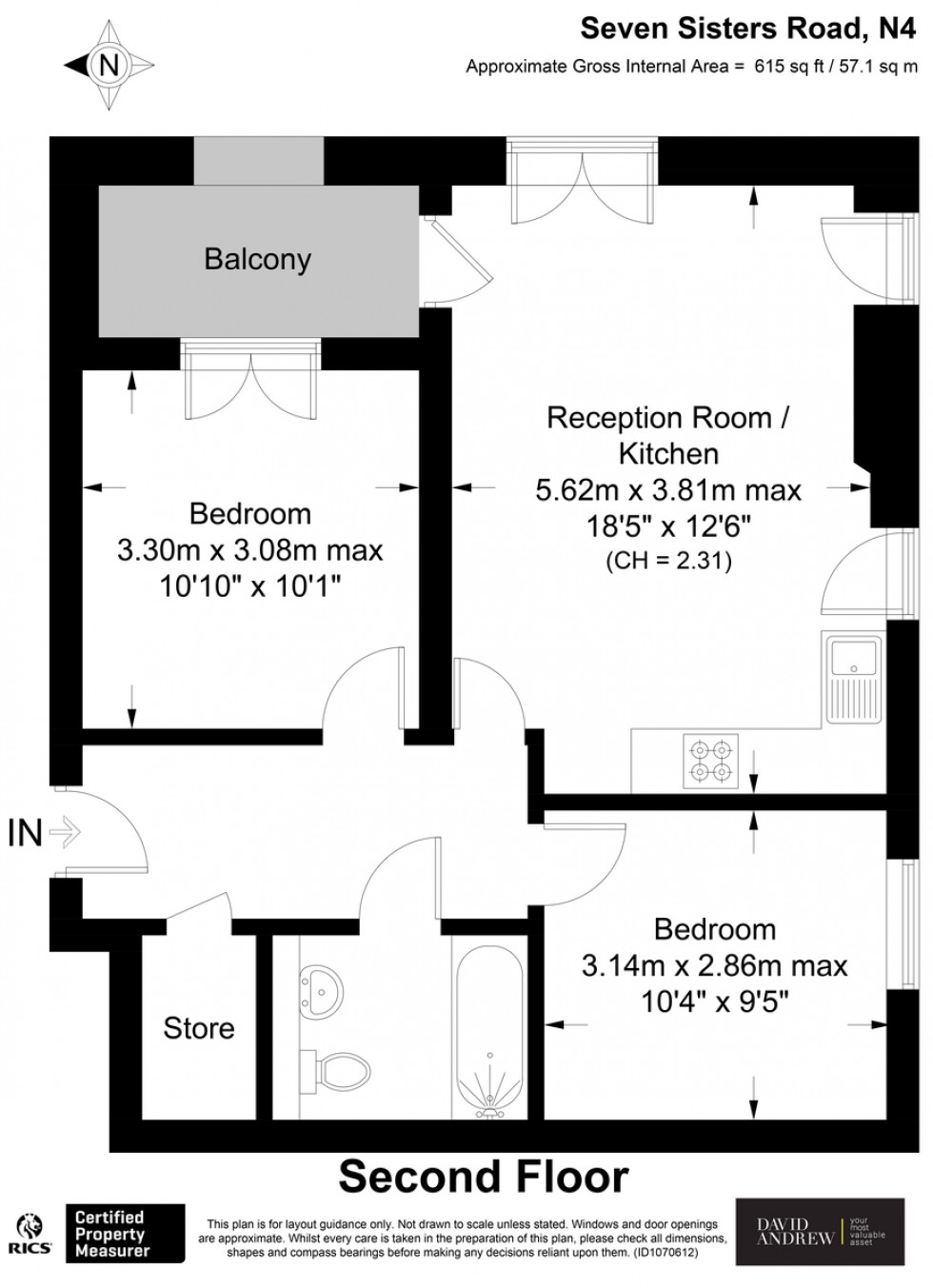 Floorplan for Seven Sisters Road, N4 2PQ