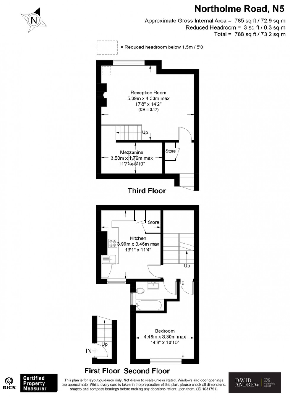 Floorplan for Northolme Road, N5 2UX