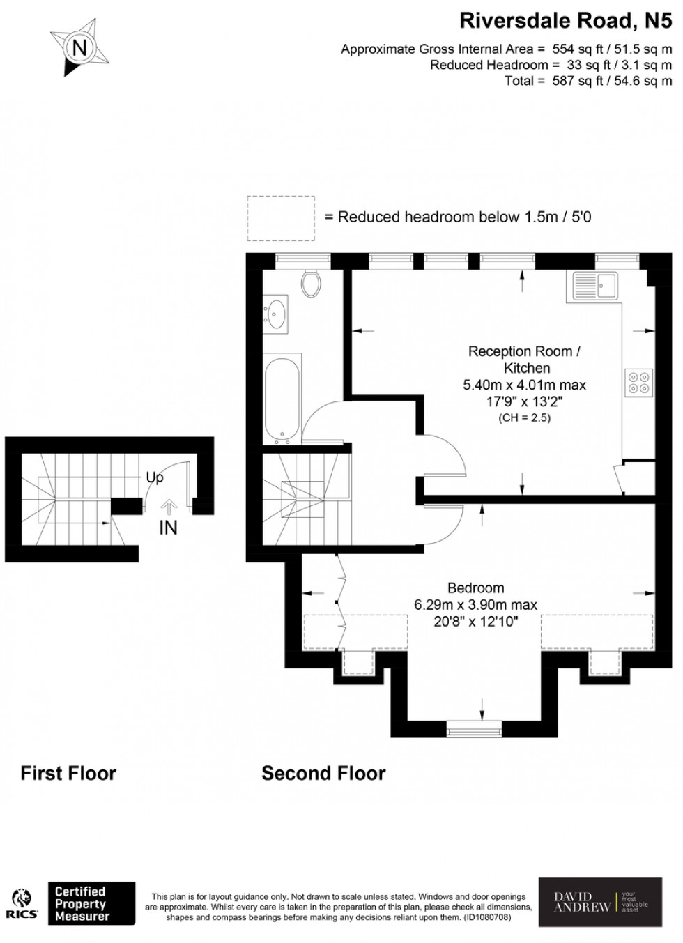 Floorplan for Riversdale Road, N5 2SU