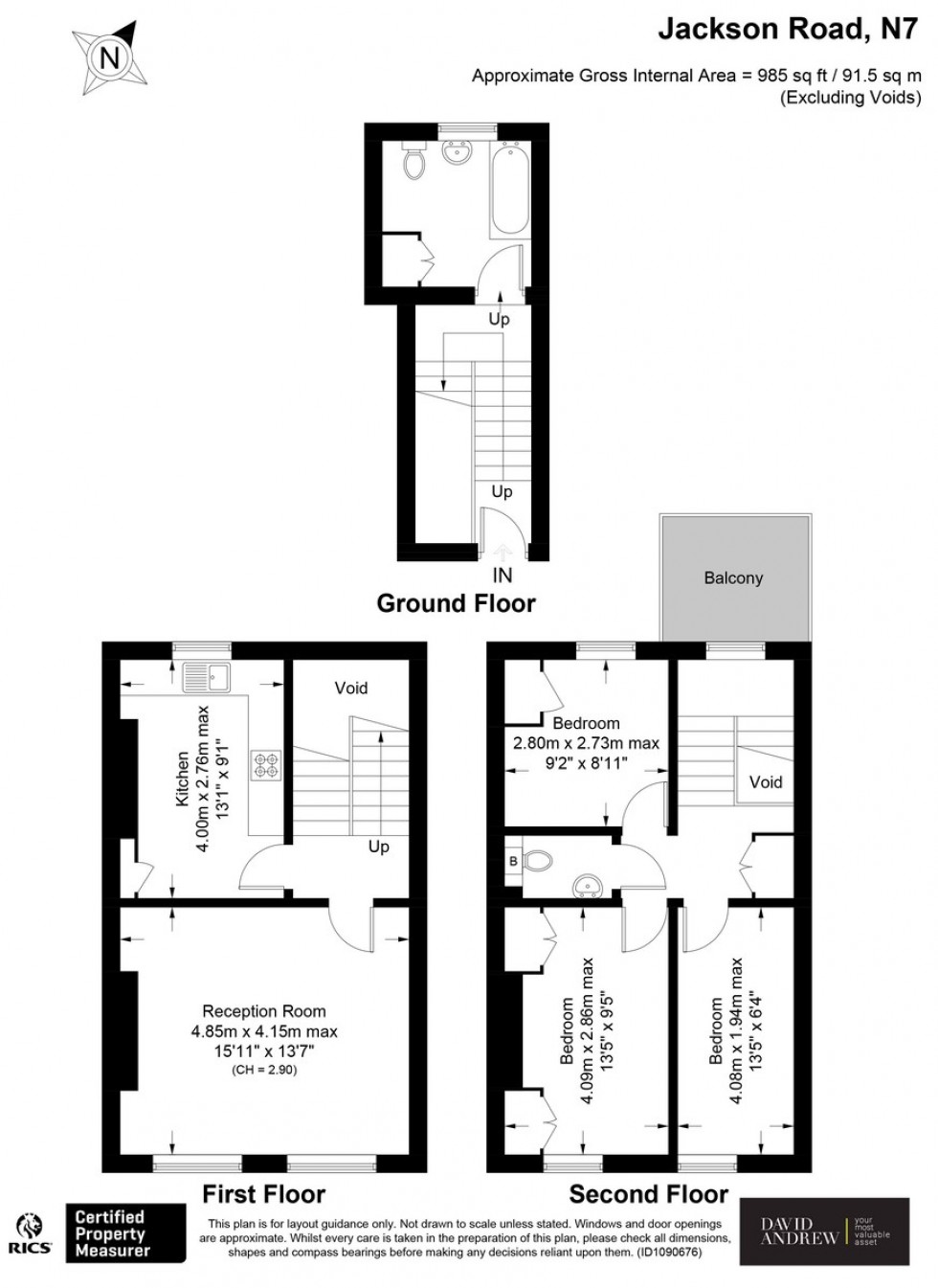 Floorplan for Jackson Road, N7 6EG