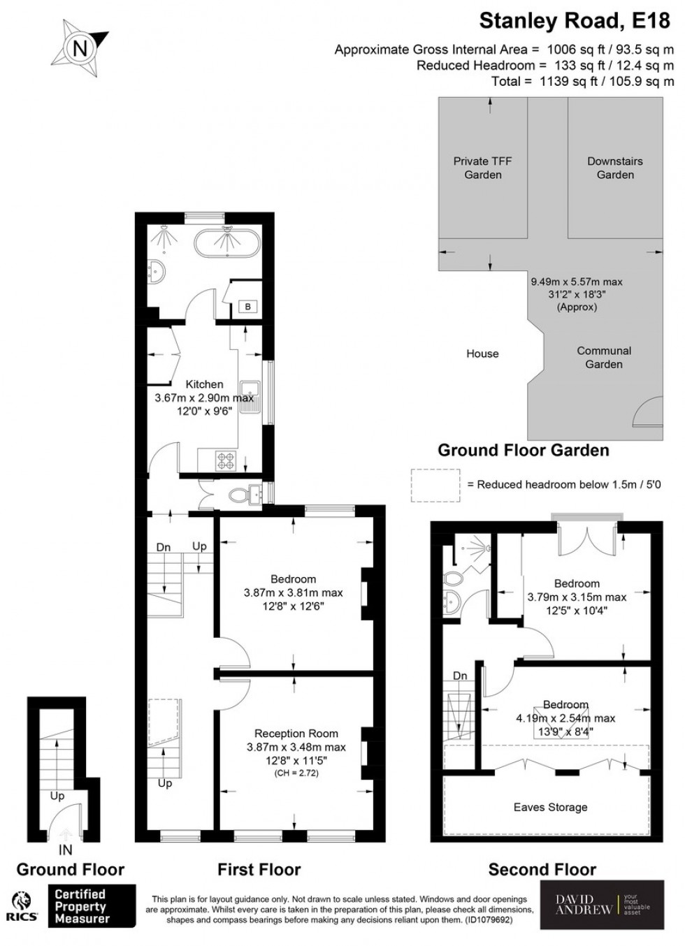 Floorplan for Stanley Road E18 2NS