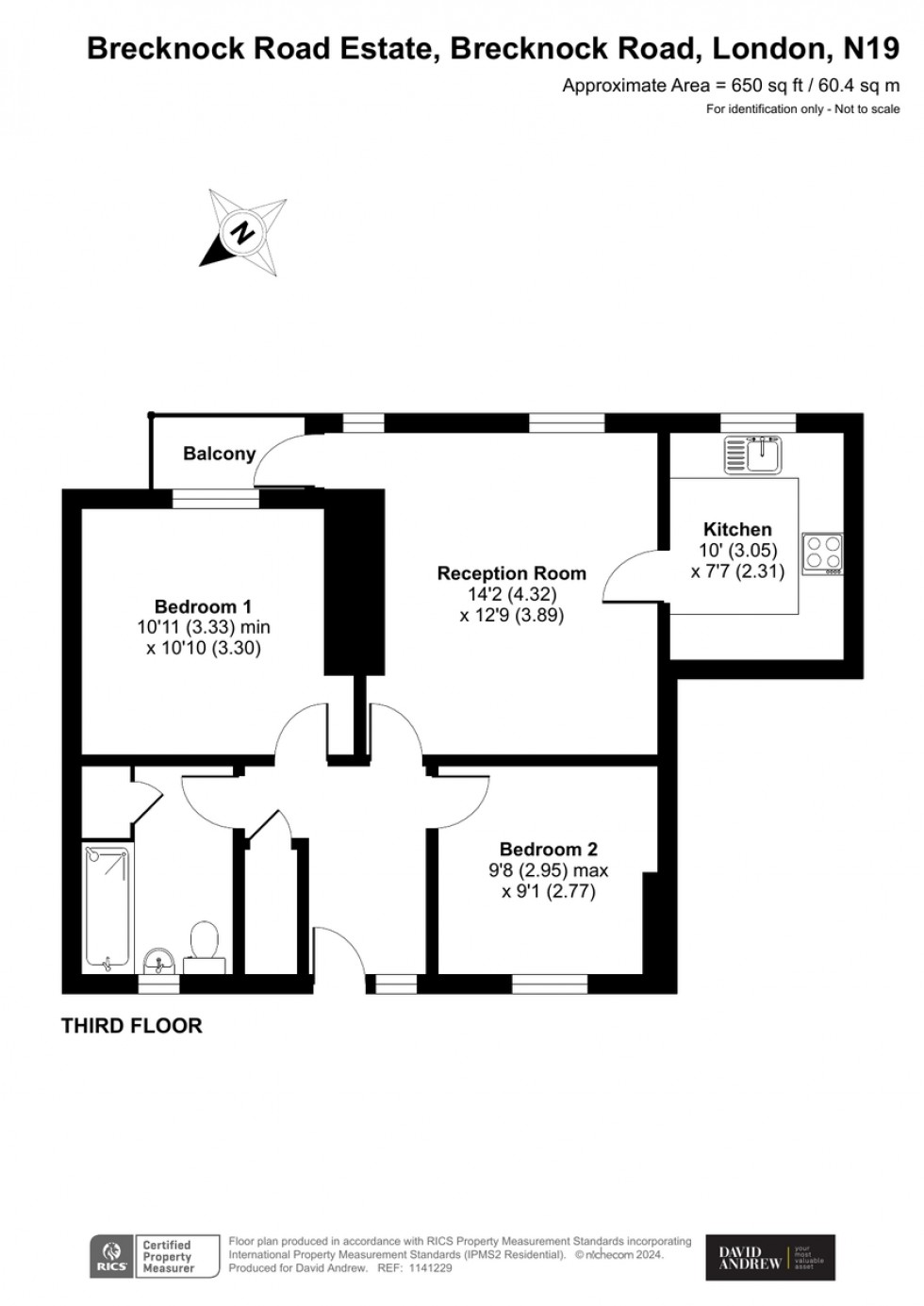 Floorplan for Hyndman House, N19 5AX