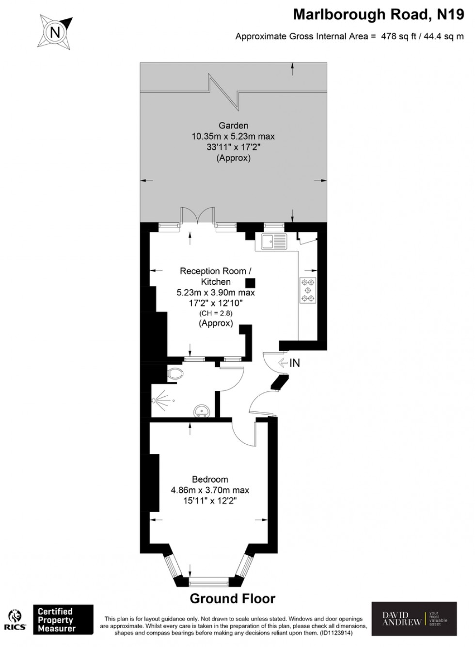 Floorplan for Marlborough Road, London