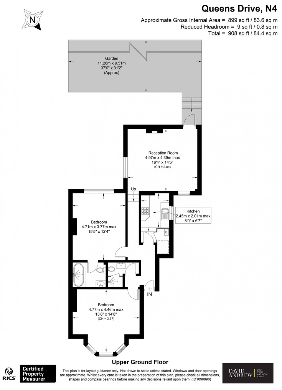 Floorplan for Queens Drive, N4 2BB