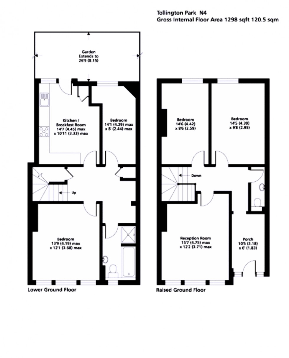 Floorplan for Tollington Park N4 3QY