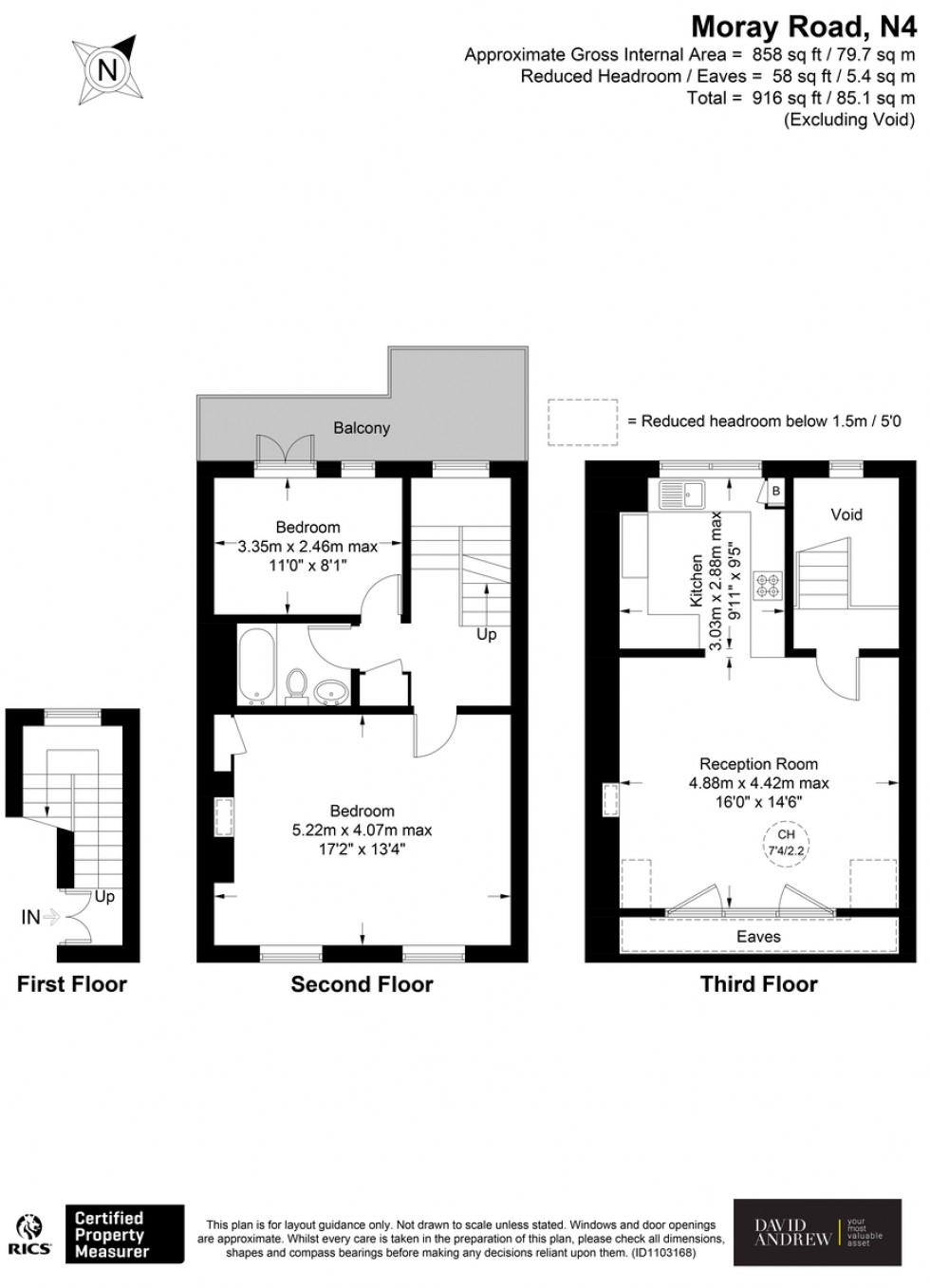 Floorplan for Moray Road N4 3LD