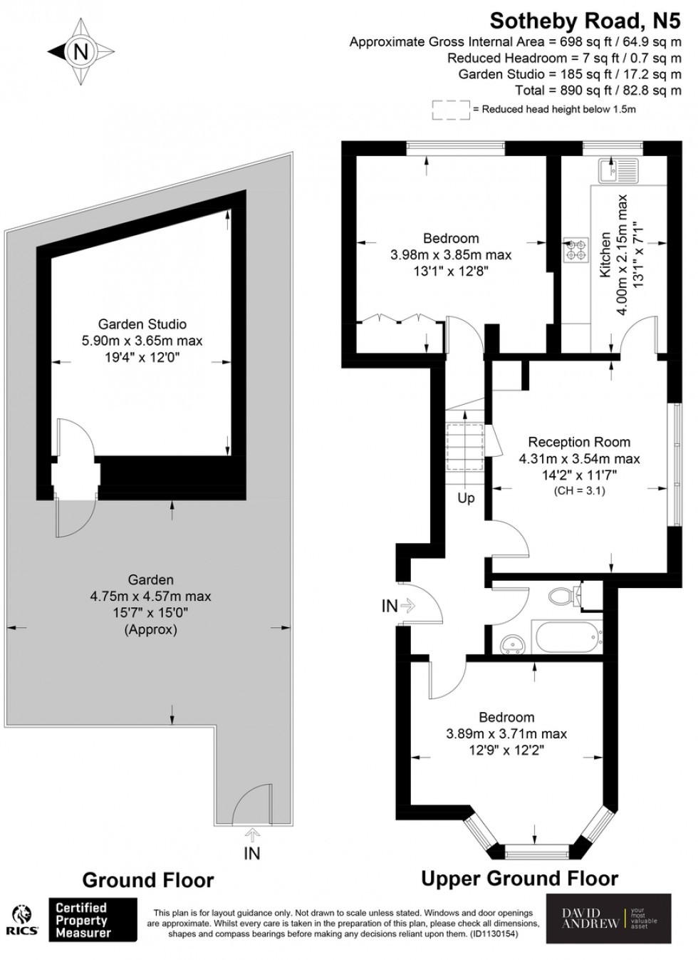 Floorplan for Sotheby Road, N5 2UT
