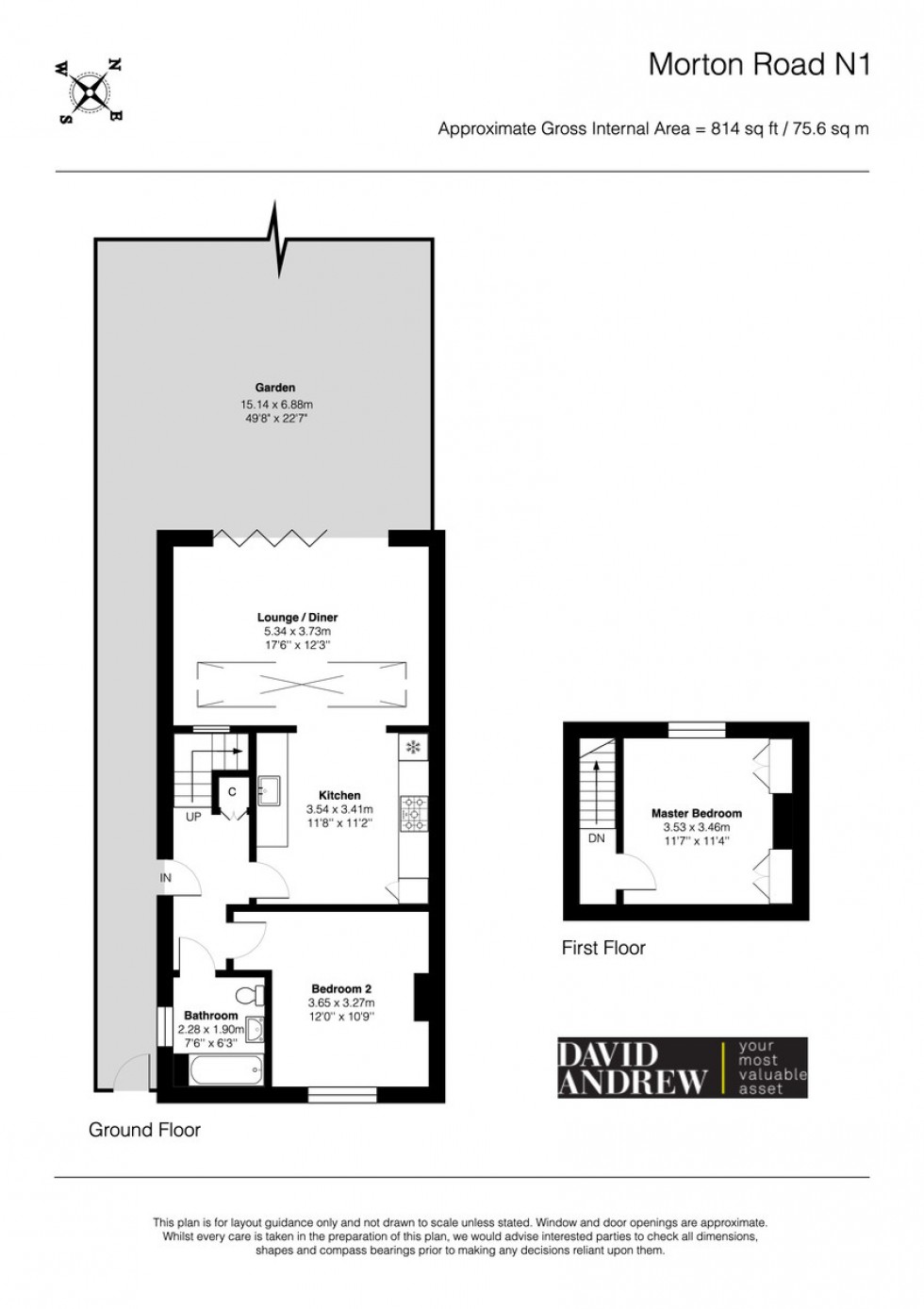 Floorplan for Morton Road, De Beauvoir, N1