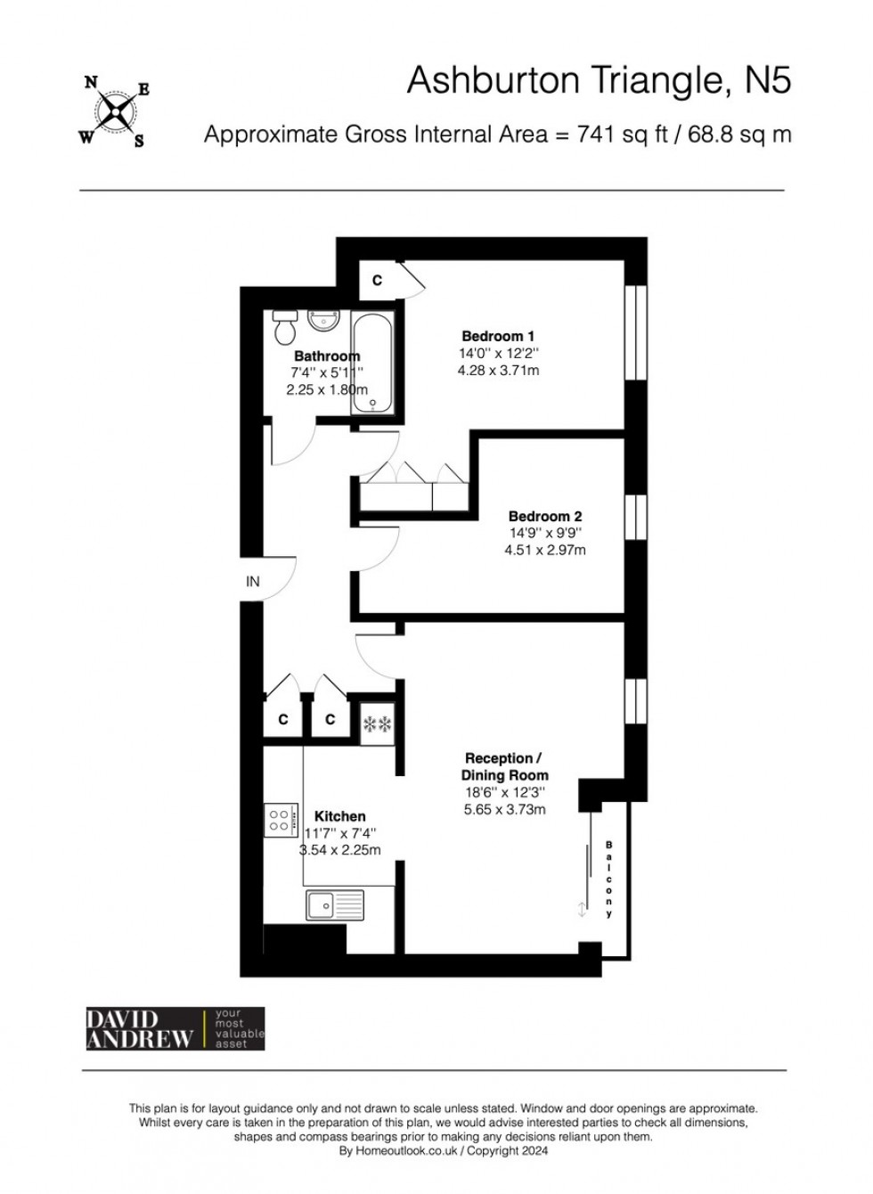 Floorplan for Drayton Park, N5