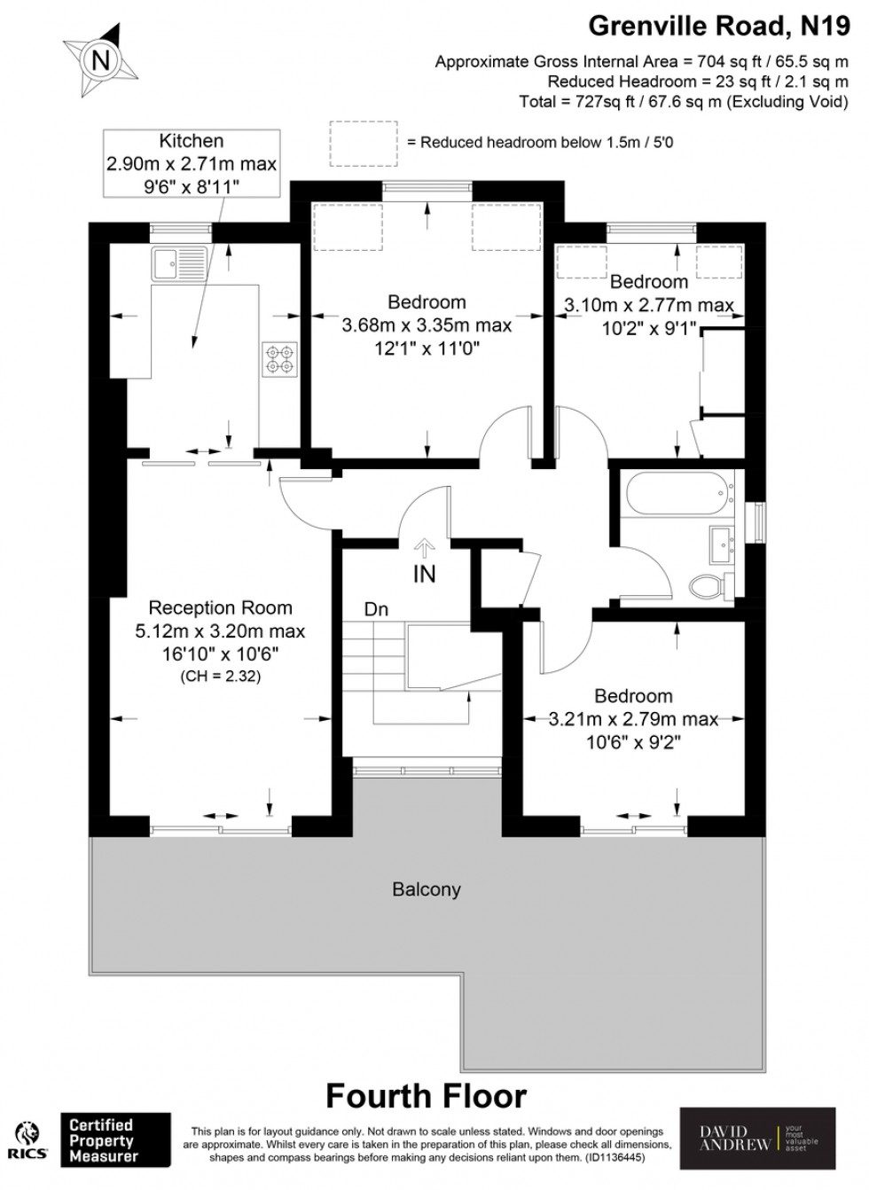 Floorplan for Grenville Road N19 4EH