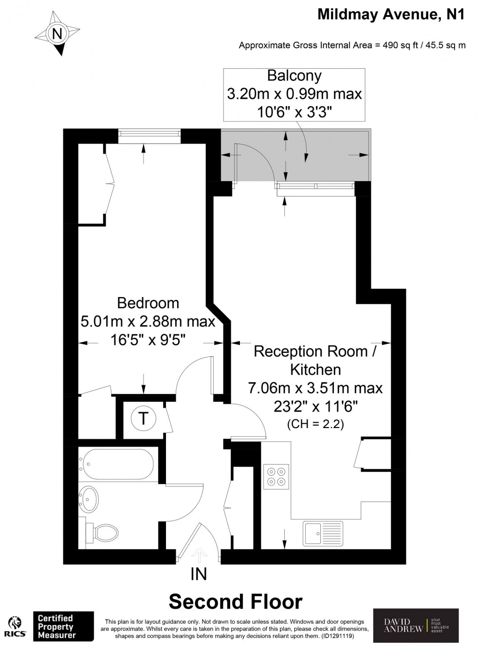 Floorplan for Mildmay Avenue, London, N1