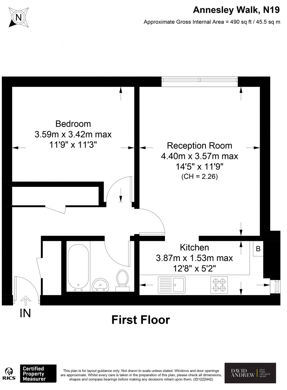 Floorplan for Annesley Walk, London, N19