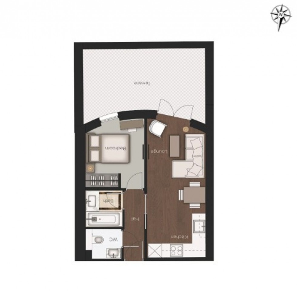 Floorplan for Kensington Gardens Square, London, W2