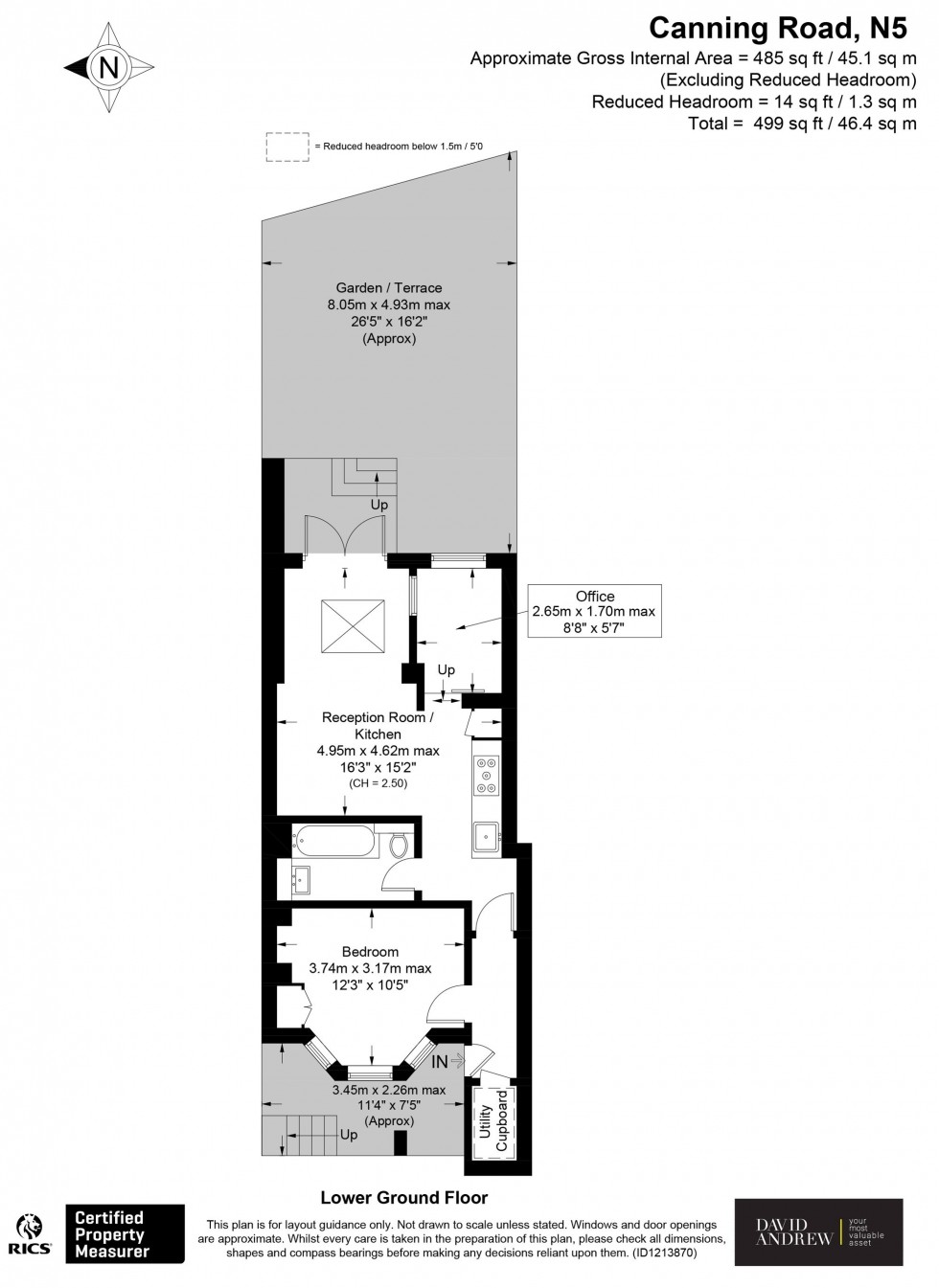 Floorplan for Canning Road, London, N5