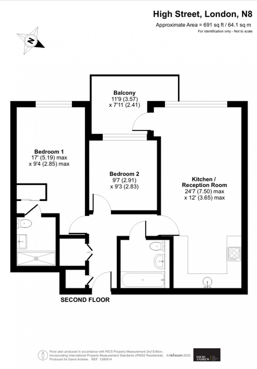 Floorplan for High Street, Compass Court High Street, N8