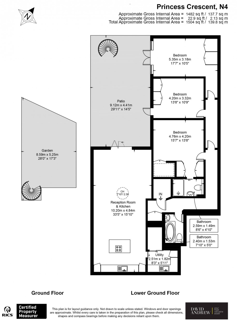 Floorplan for 3 Princess Crescent, London, N4