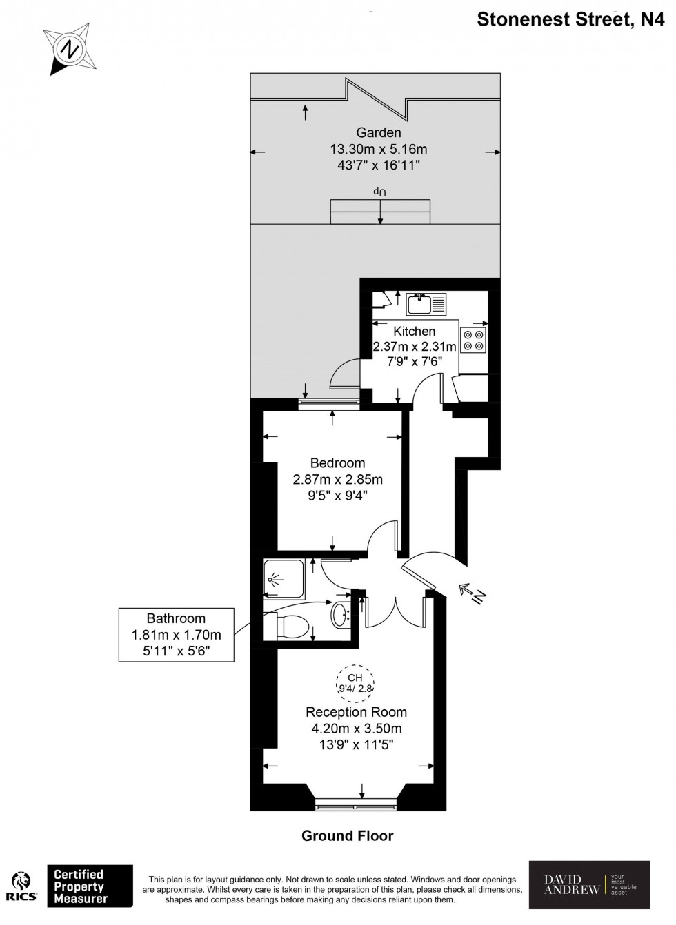 Floorplan for Stonenest Street, London, N4