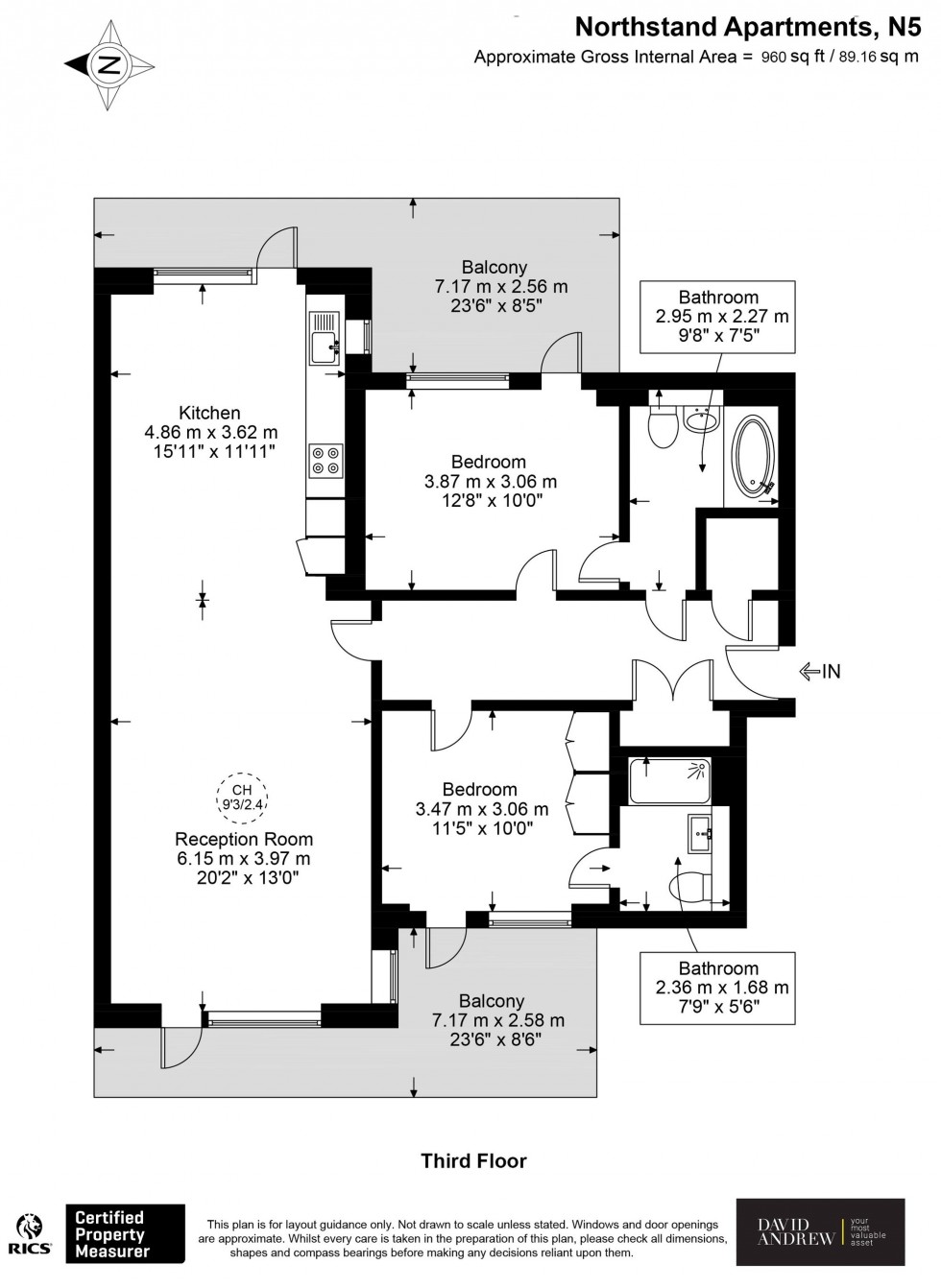 Floorplan for Highbury Stadium Square, London, N5