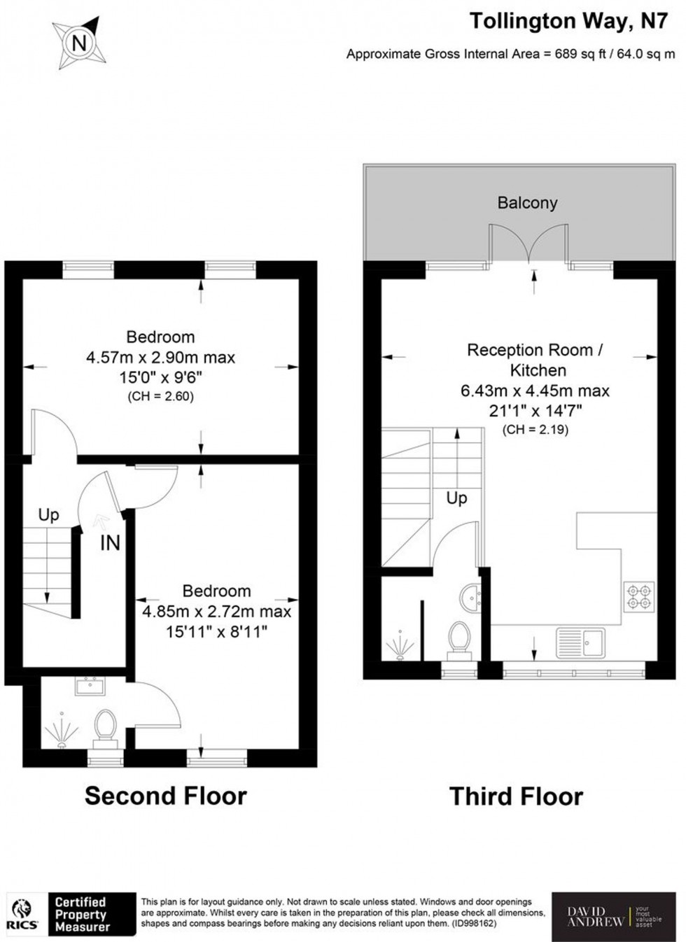 Floorplan for Tollington Way, London, N7