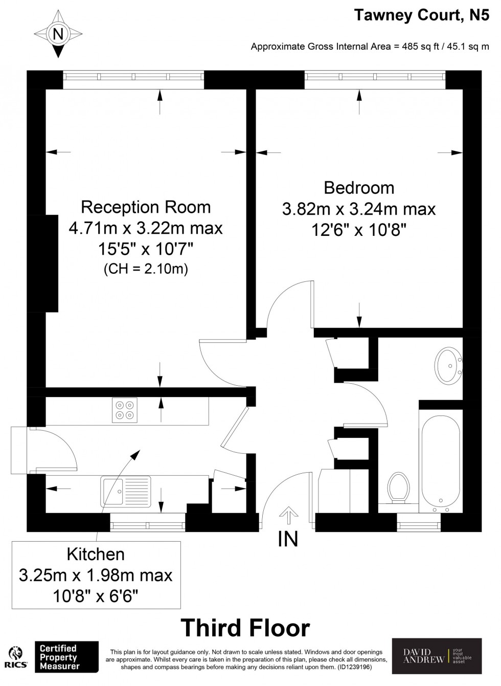 Floorplan for Highbury Hill, Tawney Court Highbury Hill, N5