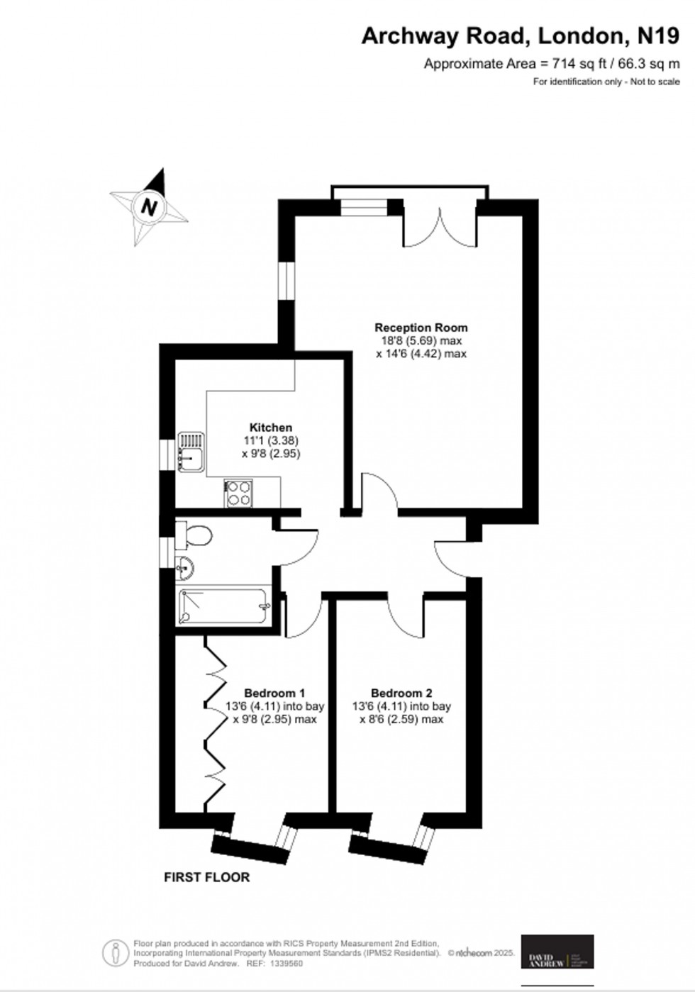 Floorplan for Archway Road, London, N19