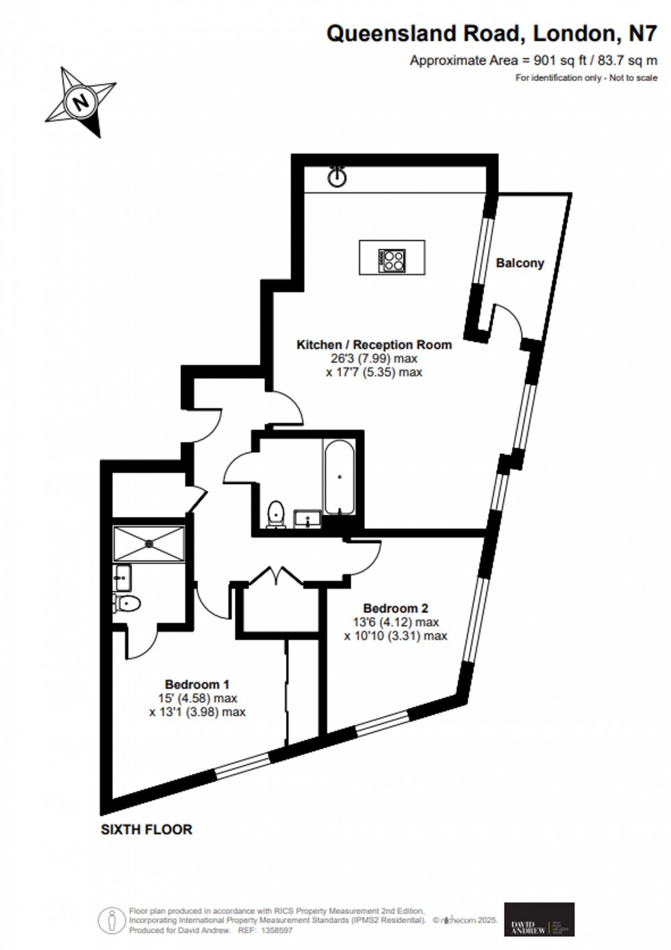 Floorplan for Queensland Road, London, N7