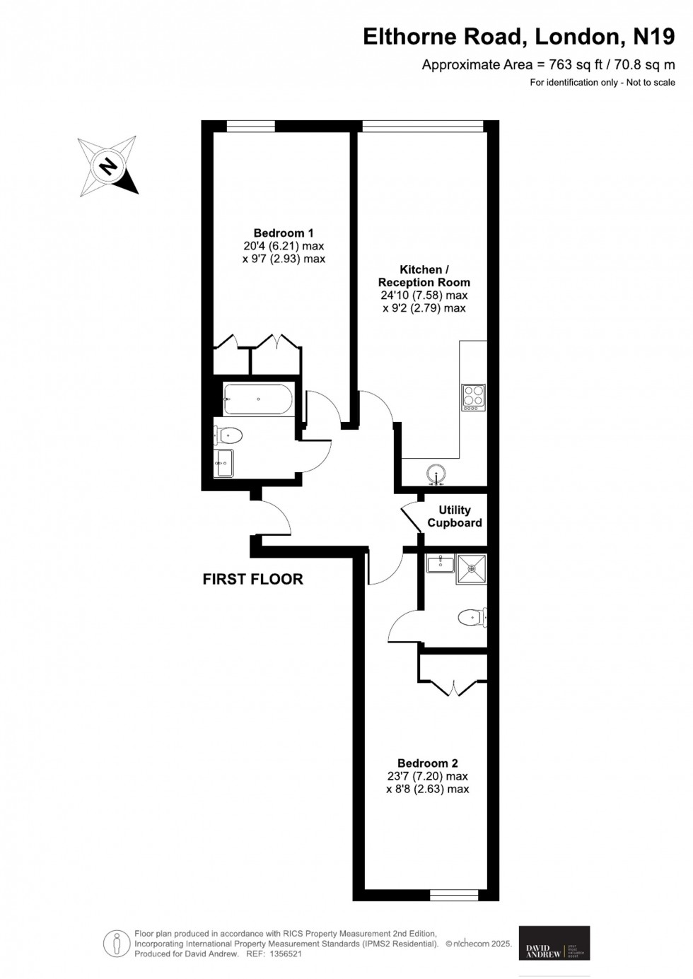 Floorplan for Elthorne Road, Kinver House, N19