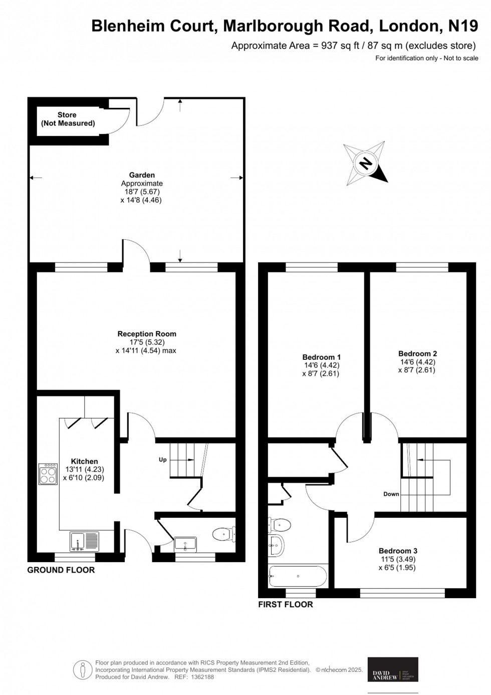 Floorplan for Marlborough Road, Blenheim Court Marlborough Road, N19