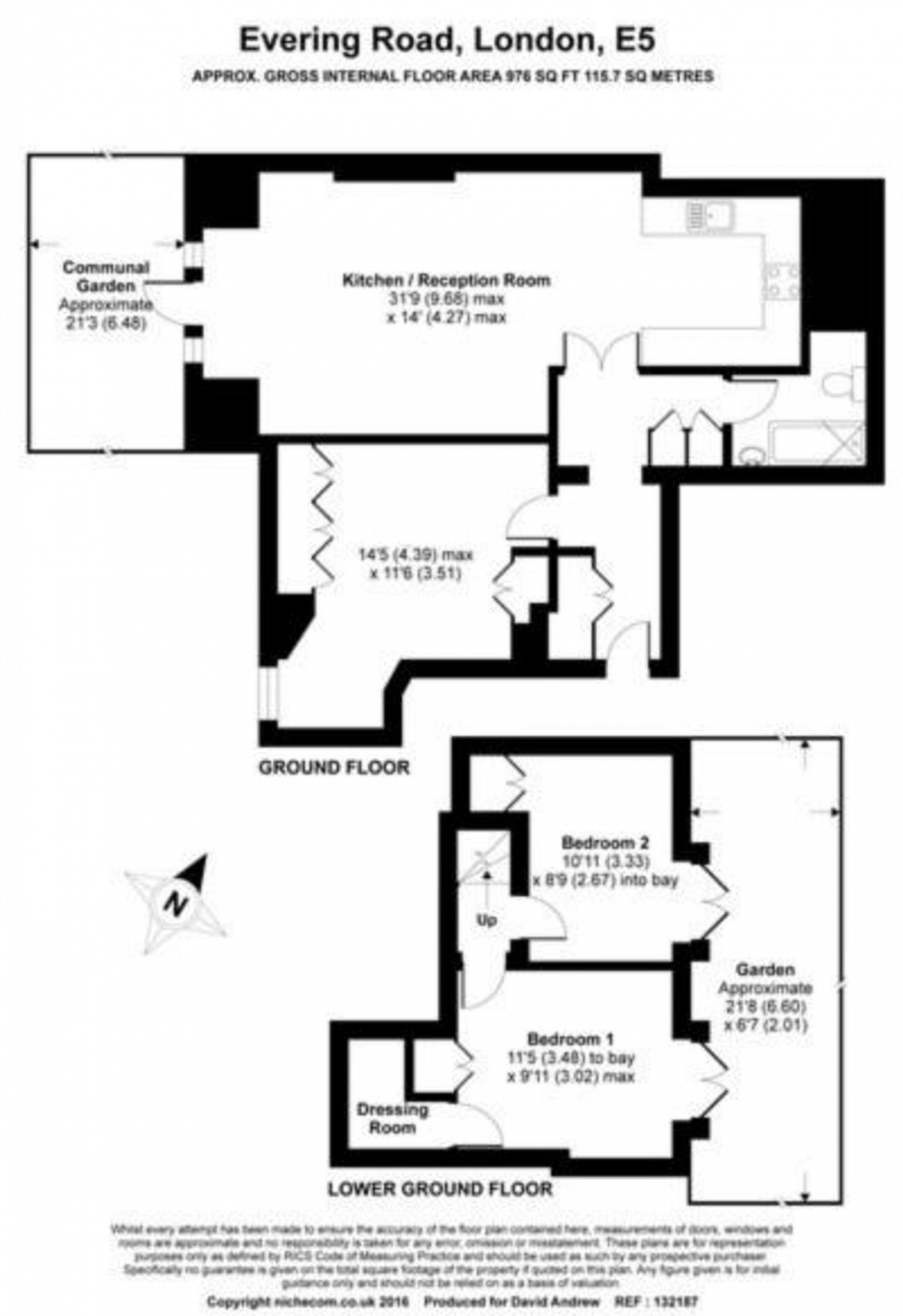 Floorplan for Evering Road, London, E5