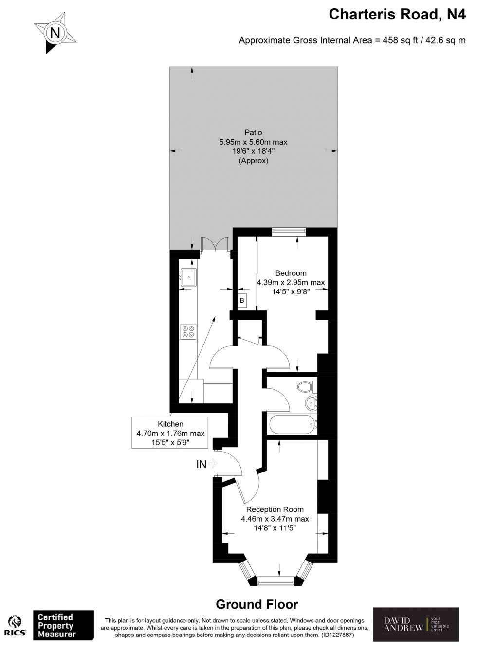 Floorplan for Charteris Road, London, N4