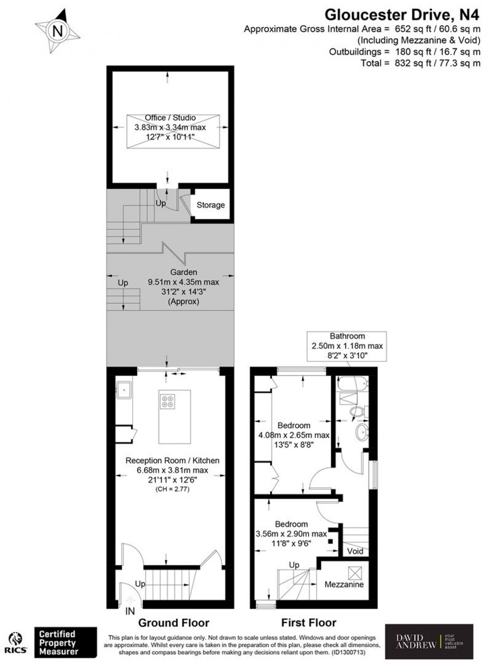 Floorplan for Gloucester Drive, London, N4