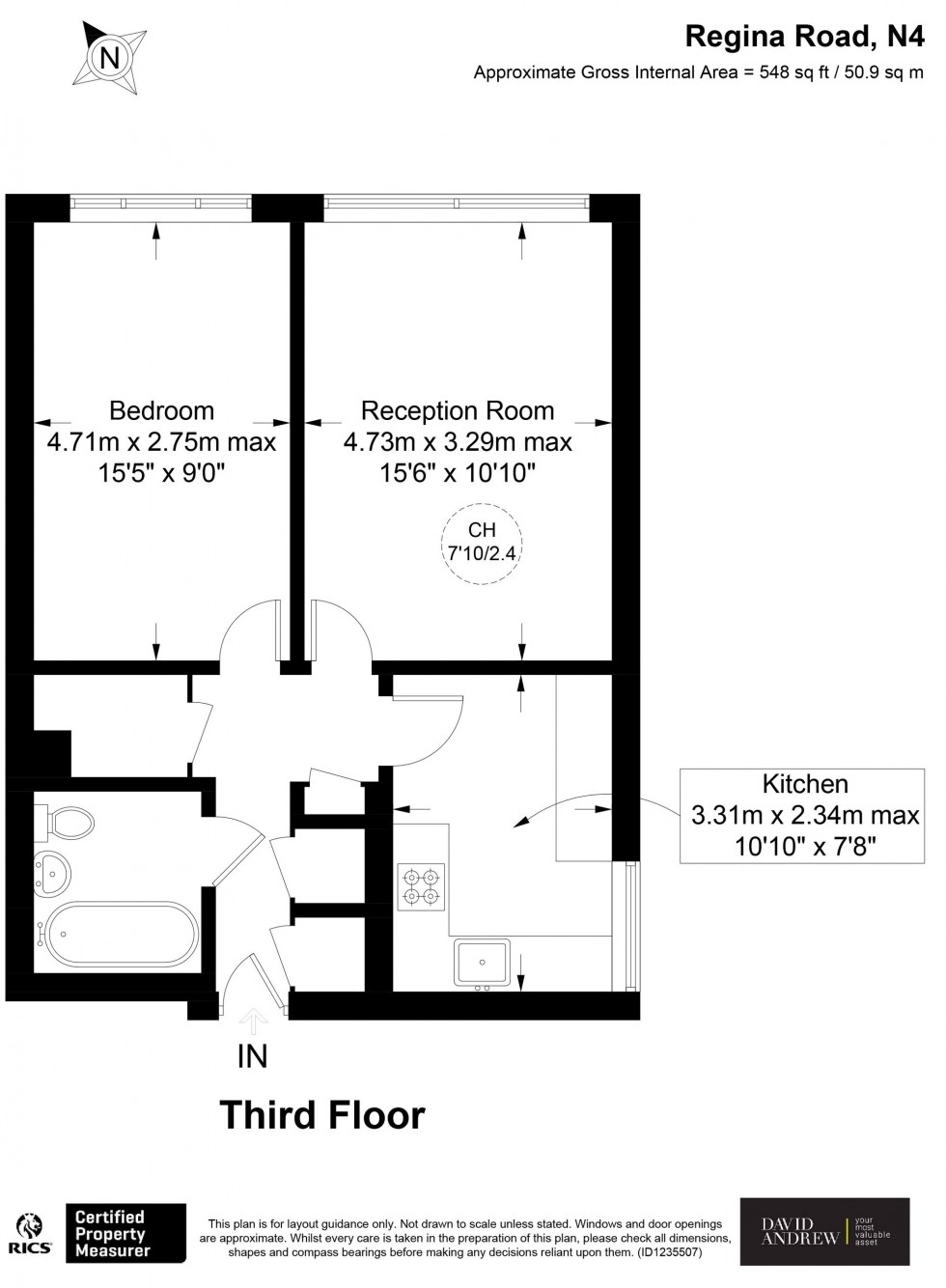 Floorplan for Regina Road, Saltdene, N4