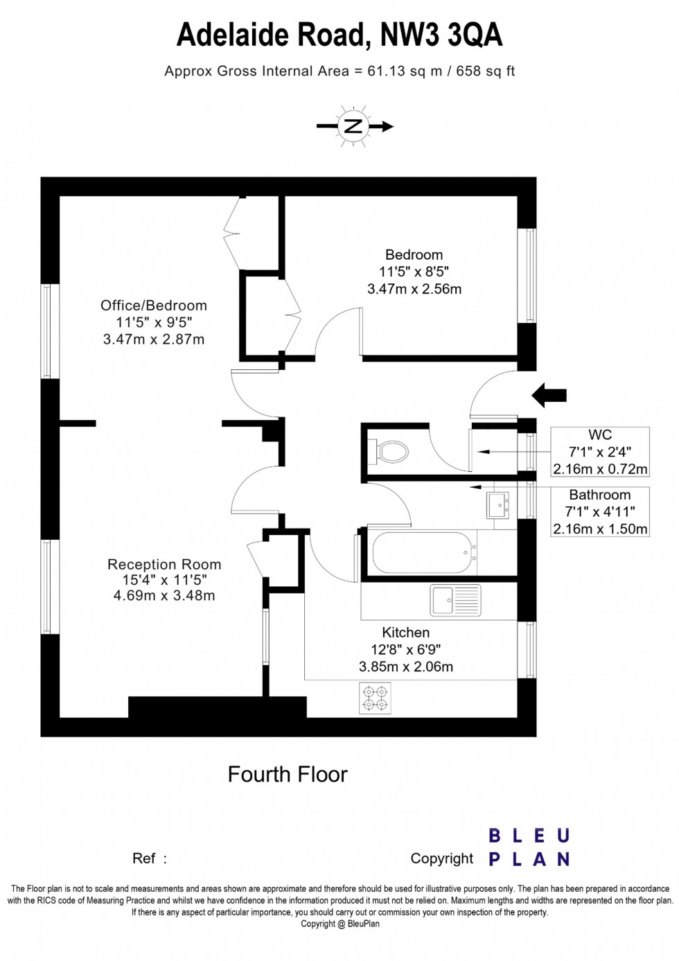 Floorplan for Adelaide Road, Constable House Adelaide Road, NW3