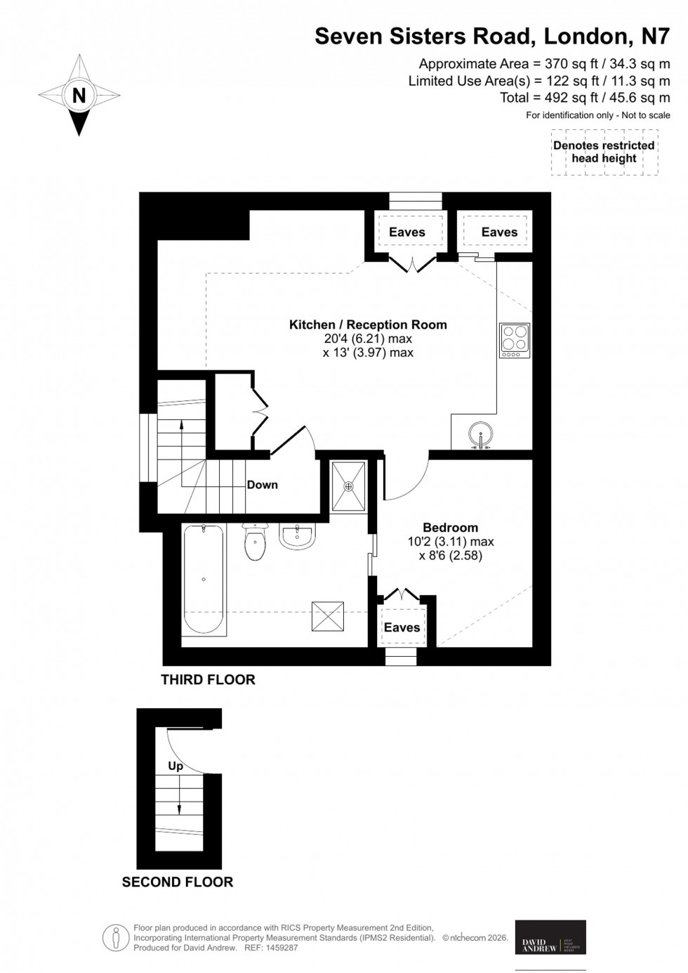 Floorplan for Seven Sisters Road, London, N7