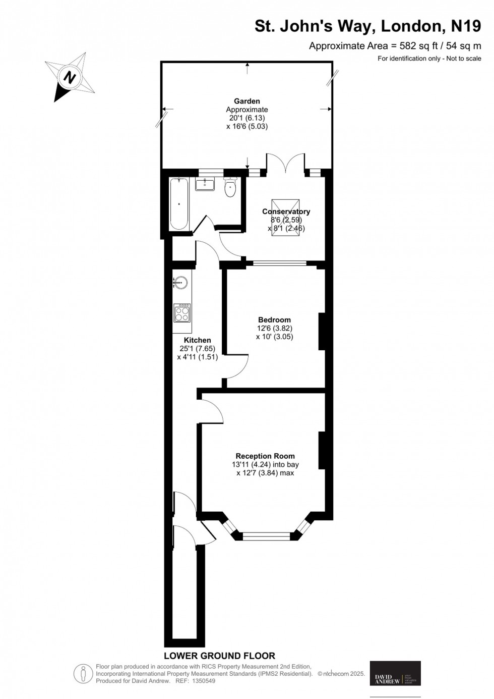 Floorplan for St. John's Way, London, N19