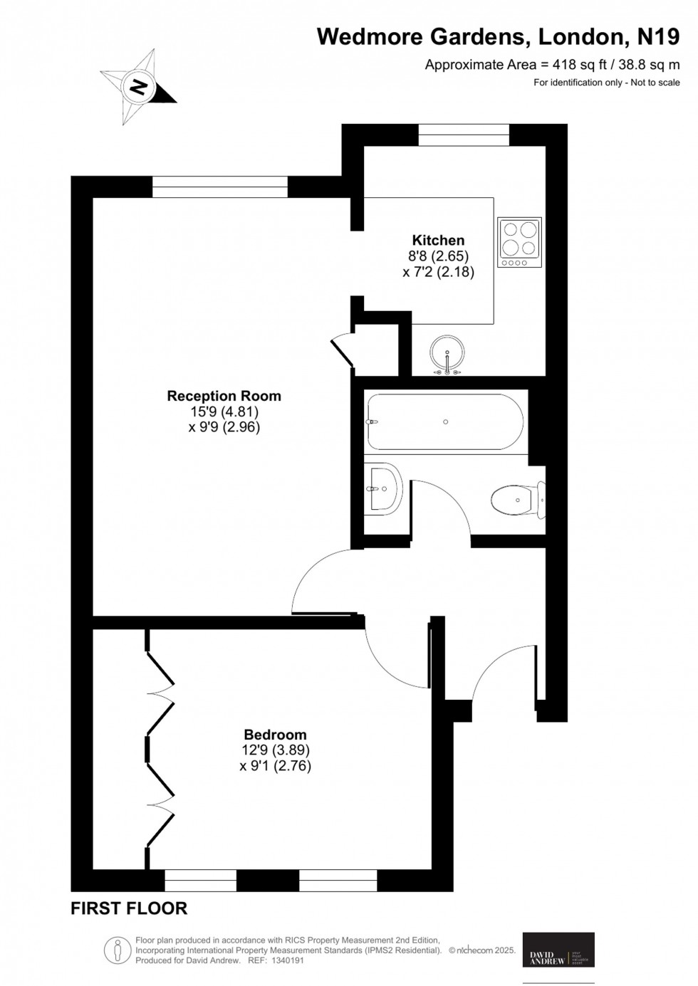 Floorplan for Wedmore Gardens, London, N19