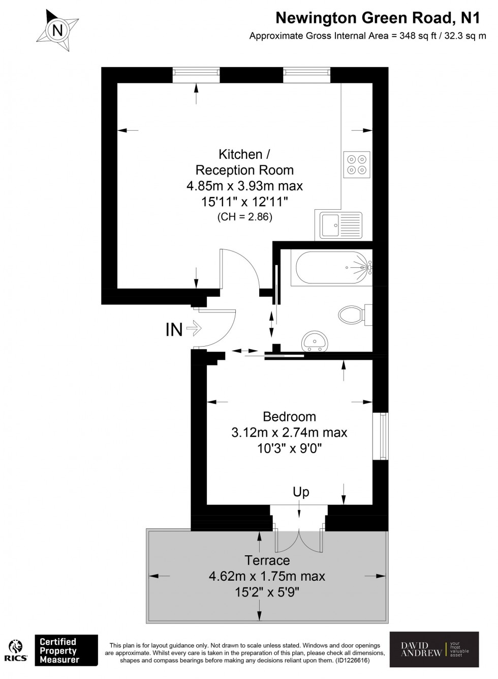 Floorplan for Newington Green Road, London, N1