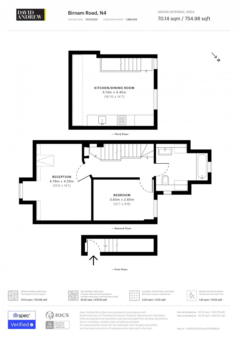 Floorplan for Birnam Road, London, N4