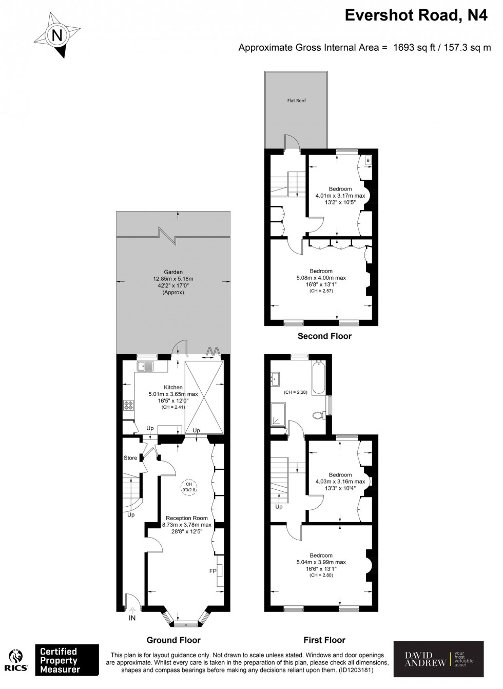 Floorplan for Evershot Road, London, N4