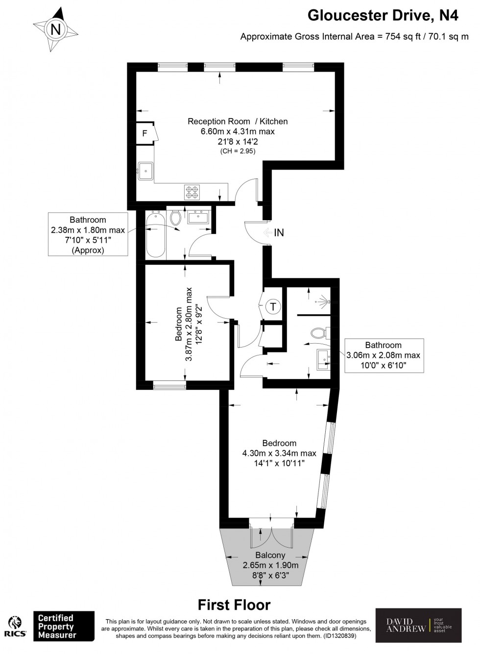 Floorplan for Gloucester Drive, London, N4